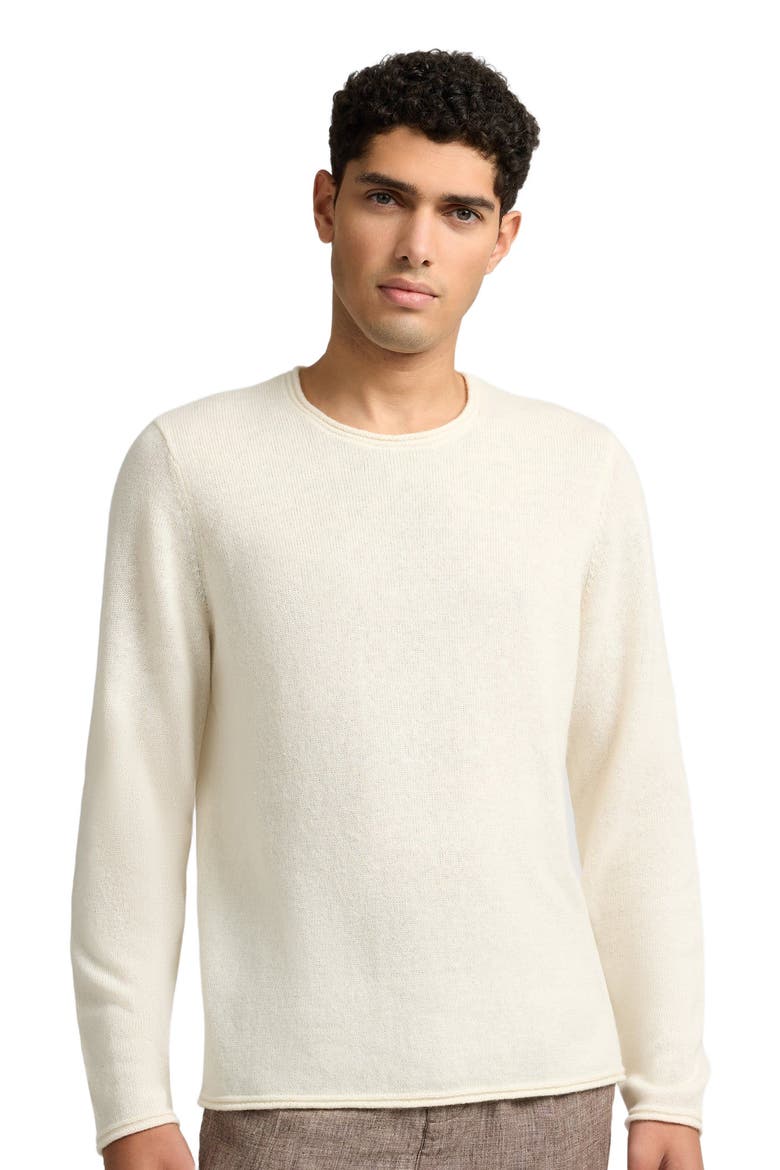 Linen Cashmere Rollneck Sweater, Alternate, color, White