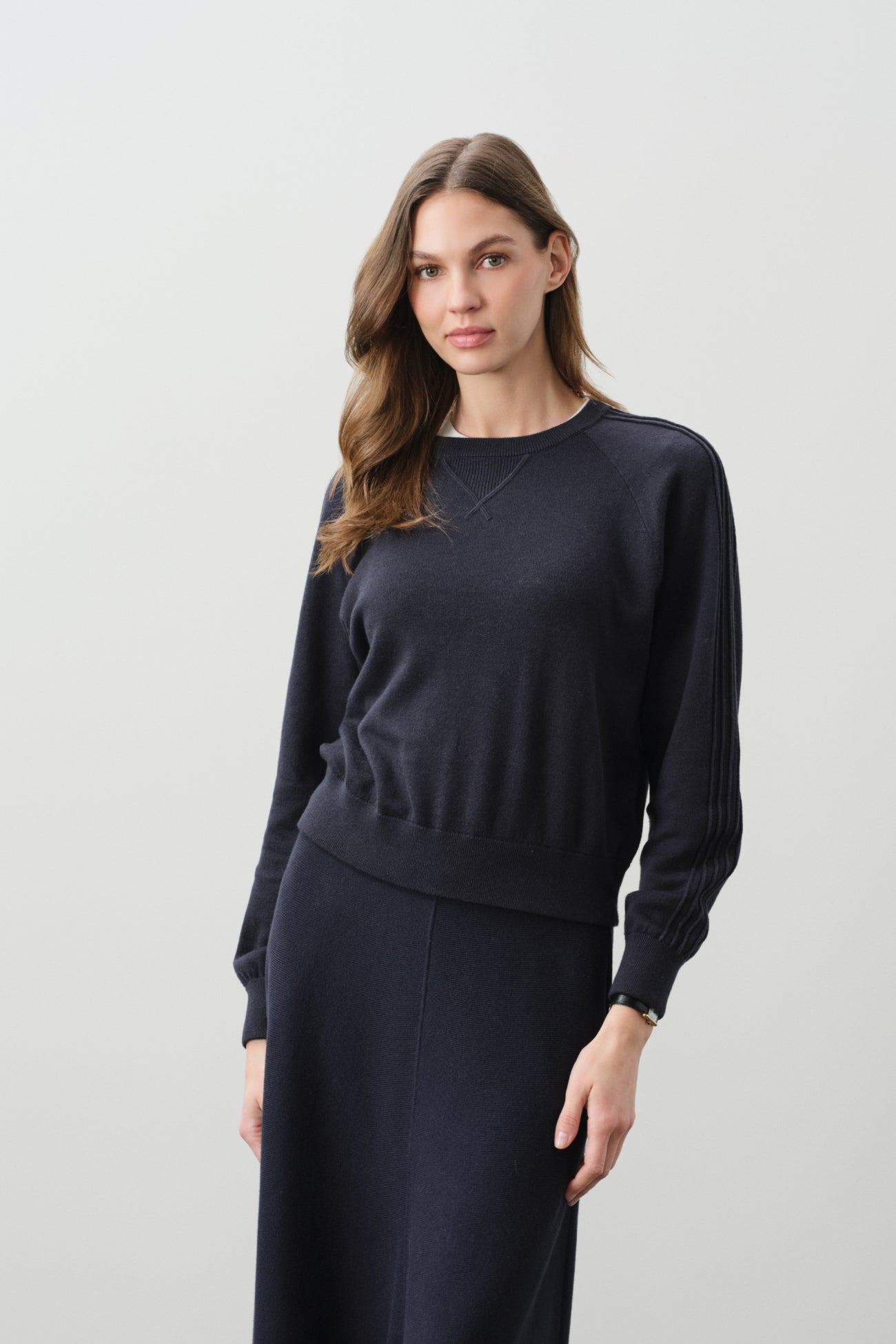 Katie Cotton Cashmere Crewneck - image 3
