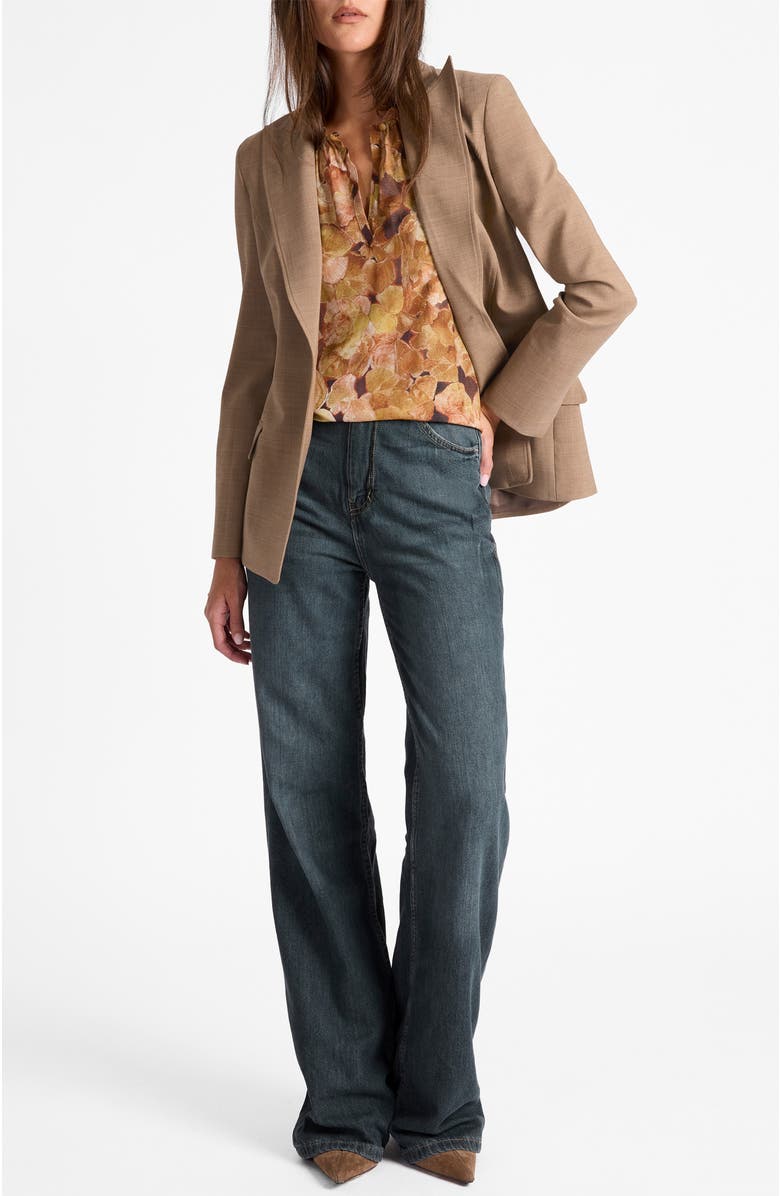 Santorelli Jess Single Button Jacket in Stretch Wool, Alternate, color, Hazelwood