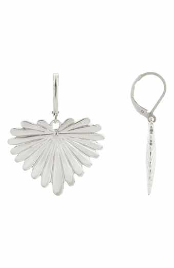 REBL Feathered Heart Drop Earrings