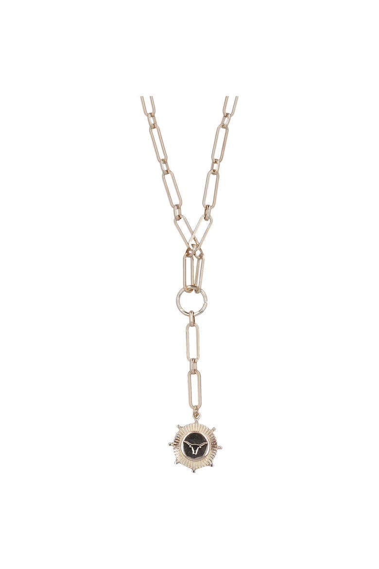 Texas Longhorns Gouda Necklace, Main, color, Gold