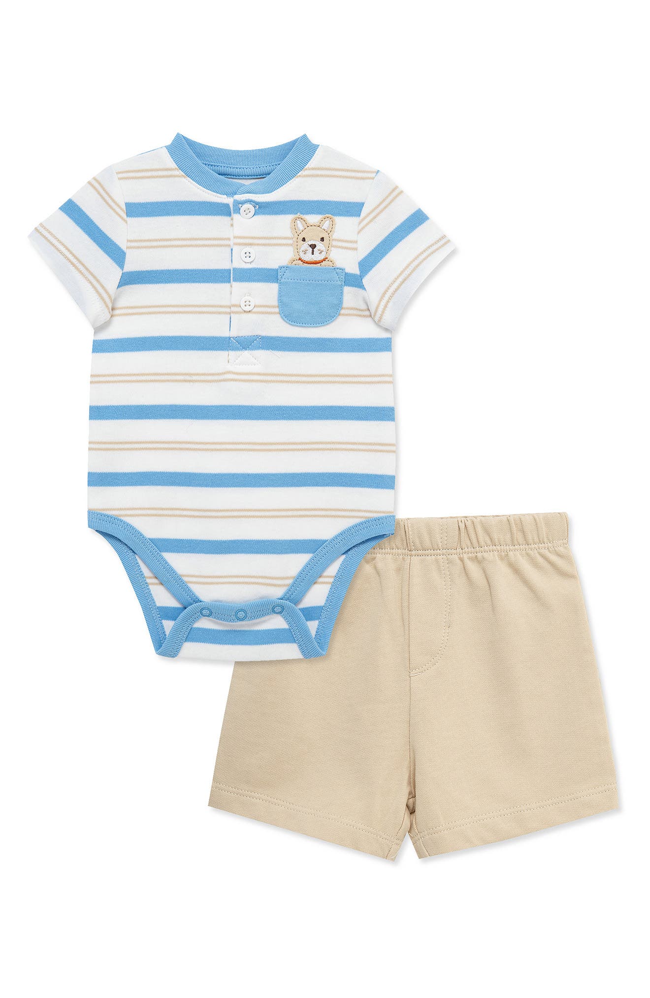 Little Me Puppy Bodysuit & Shorts Set