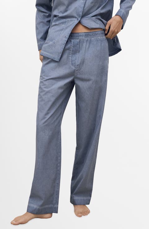 Garment-Dyed Cotton Pajama Pants