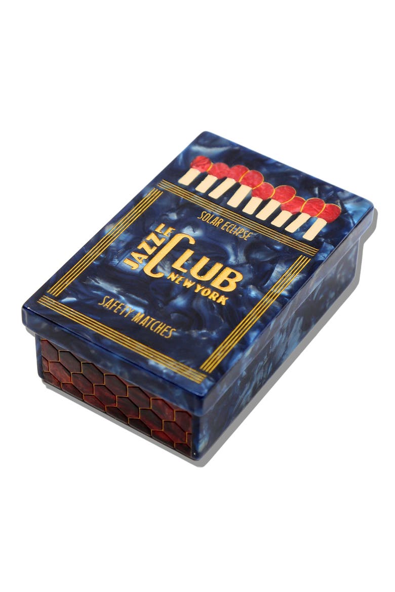 Le Jazz Club Hand Painted Decorative Tray, Alternate, color, BLUE
