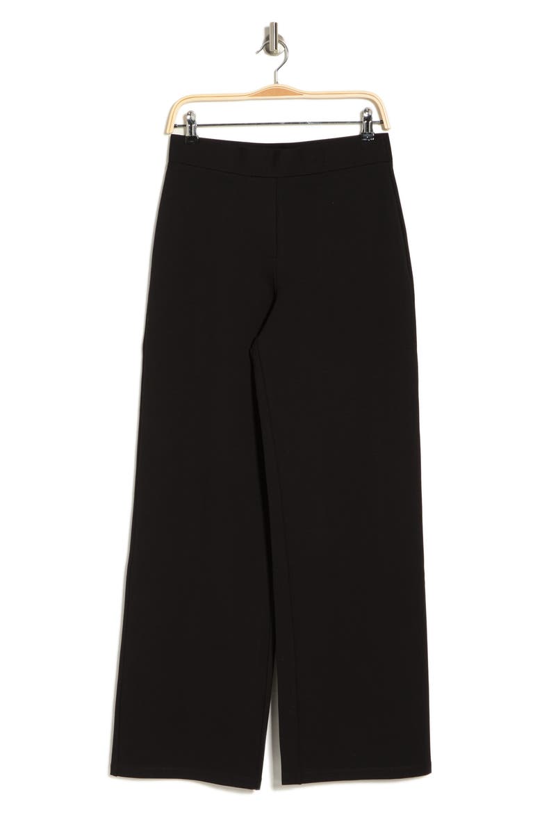 Kim Wide Leg Pull-On Pants, Alternate, color, BLACK