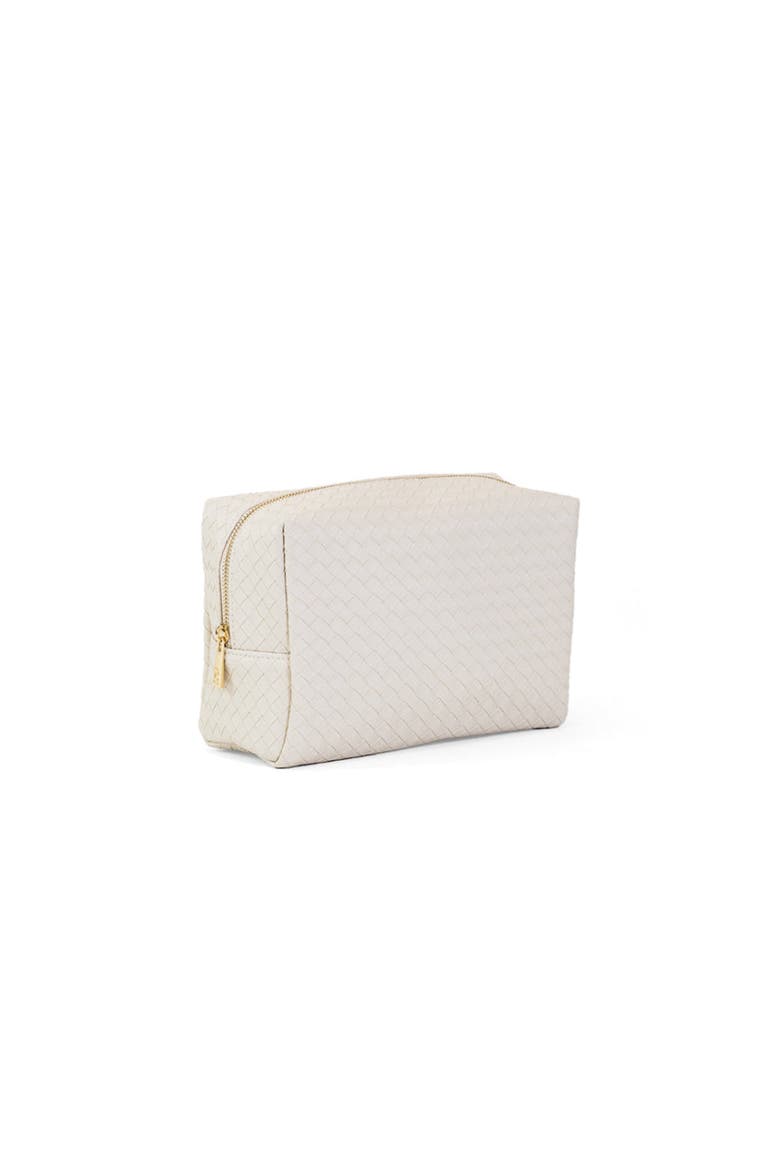 Woven Sand Cosmetic Bag, Alternate, color, Sand
