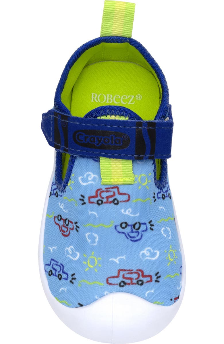 Robeez<sup
®</sup
Kids
Car Doodles Sandal, Alternate, color, Medium Blue