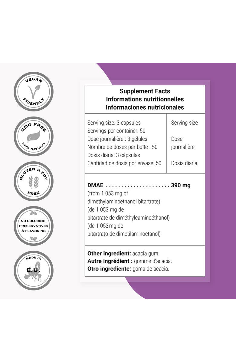 SuperSmart DMAE Supplement 390mg per Day, Alternate, color, NO COLOR