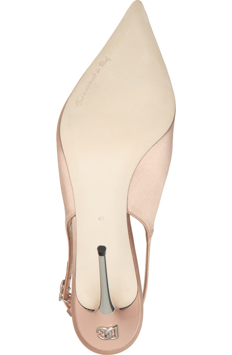 Dolce&Gabbana Pointed Toe Slingback Stiletto Pump, Alternate, color, Dark Beige
