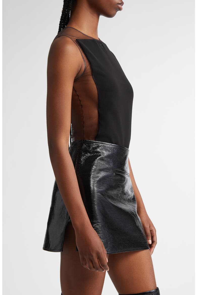 Frame Illusion Bodysuit, Alternate, color, CHOCOLATE/ BLACK