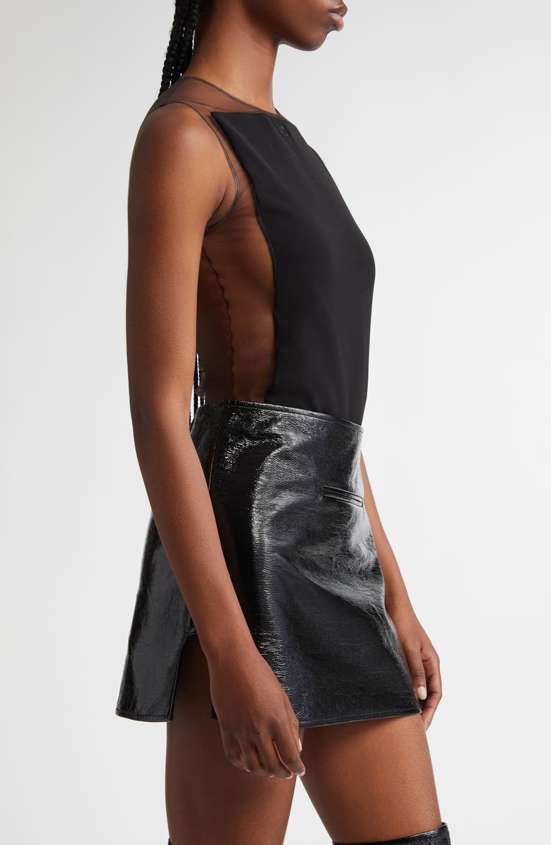 Courrèges Frame Illusion Bodysuit, Alternate, color, 