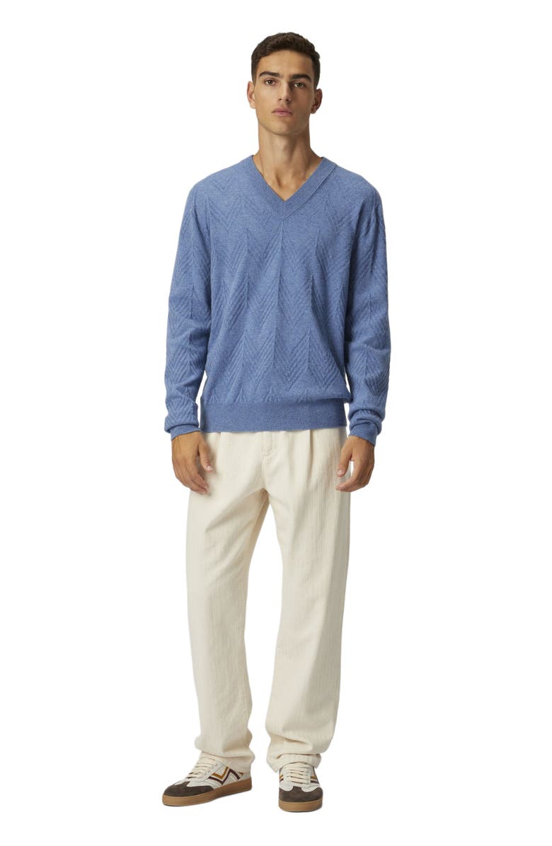 Missoni Tonal Cashmere V-neck And Zigzag Pullover, Main, color, 