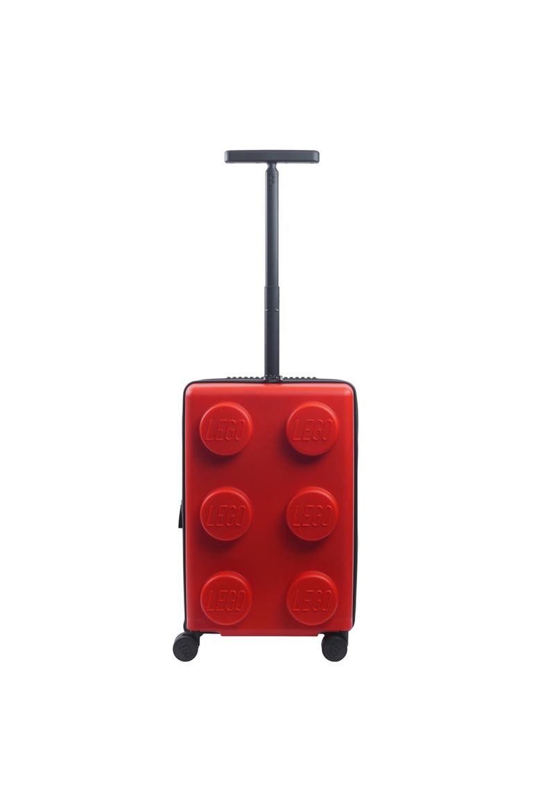 Signature Brick 2x3 Trolley Expandable 21.5 inch carry-on luggage, Alternate, color, RED