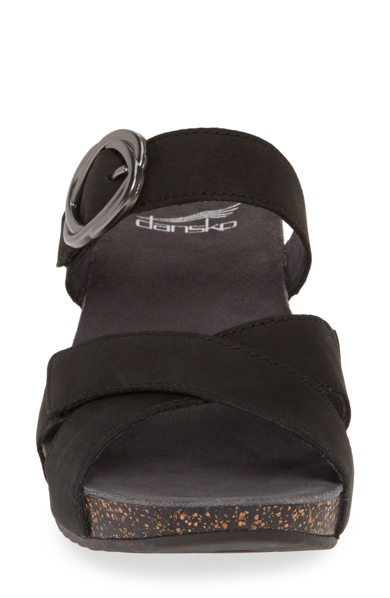 Susie Platform Sandal, Alternate, color, BLACK LEATHER