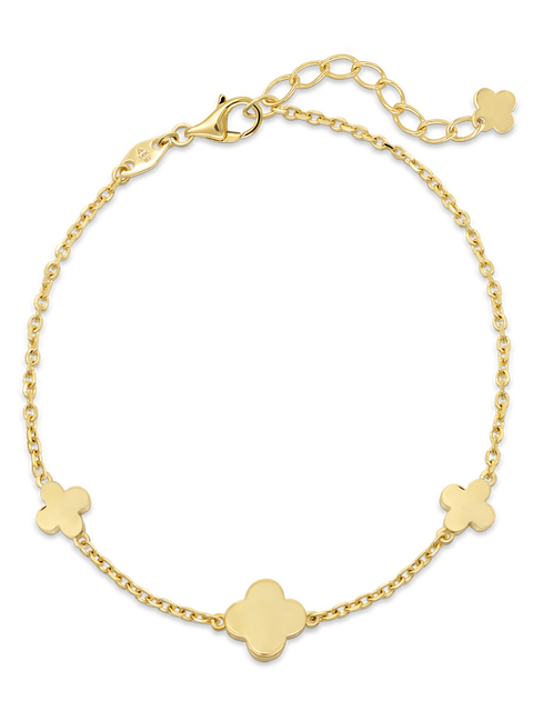 Clover Chain Bracelet in 14K Gold, 10mm