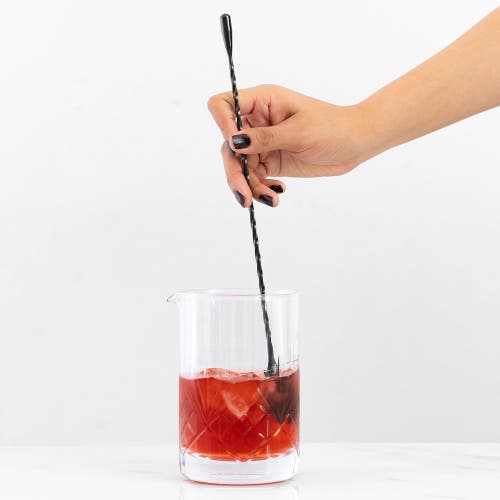 A Bar Above Cocktail Mixing Glass, Botanica Style In Glass