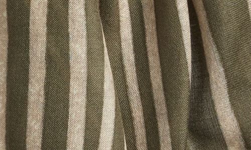 Nordstrom Eyelash Trim Print Cashmere & Silk Wrap In Green