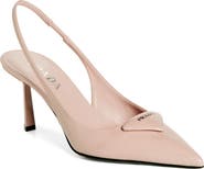 Prada Modellerie Pointed Toe Slingback Pump