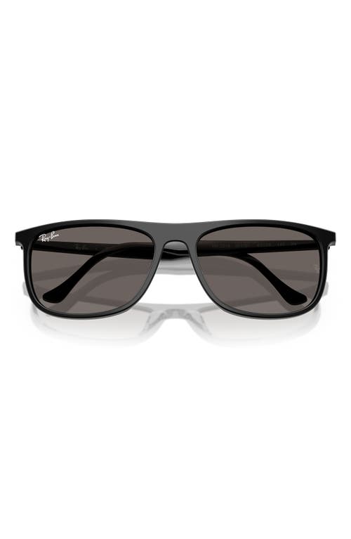 Ray Ban Ray-ban 61mm Rectangular Sunglasses In Black