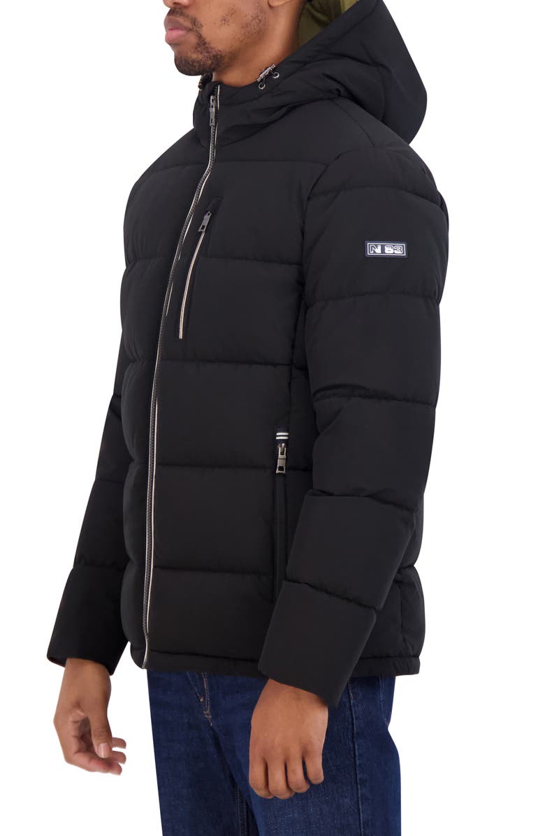 Nautica Hooded Water Resistant Puffer Jacket, Alternate, color,