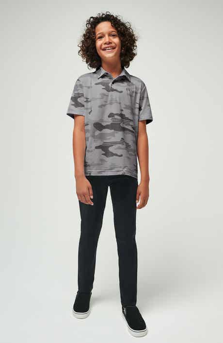 TravisMathew Kids' Heather Camo Knit Polo