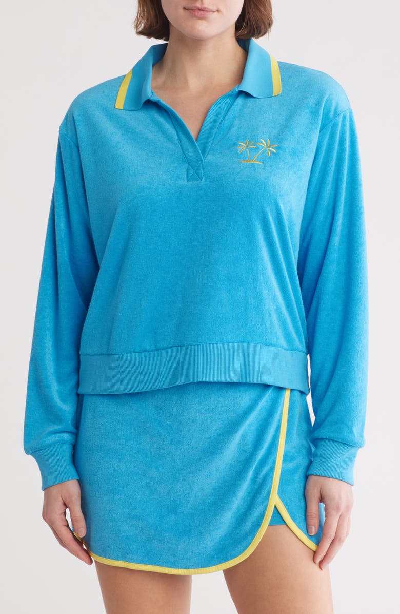 Beach Riot Martina Cover-Up Polo, Main, color, 