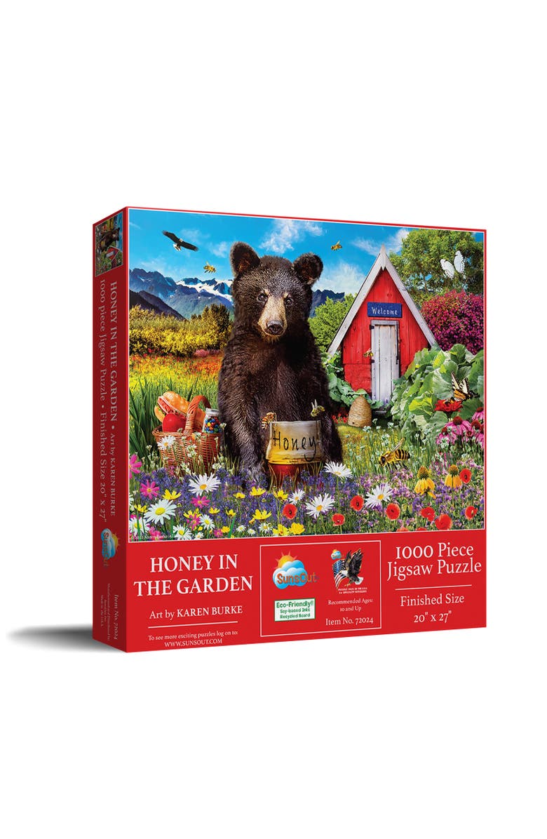Sunsout Honey in the Garden 1000 piece Jigsaw Puzzle for Adults, Main, color, Multicolor