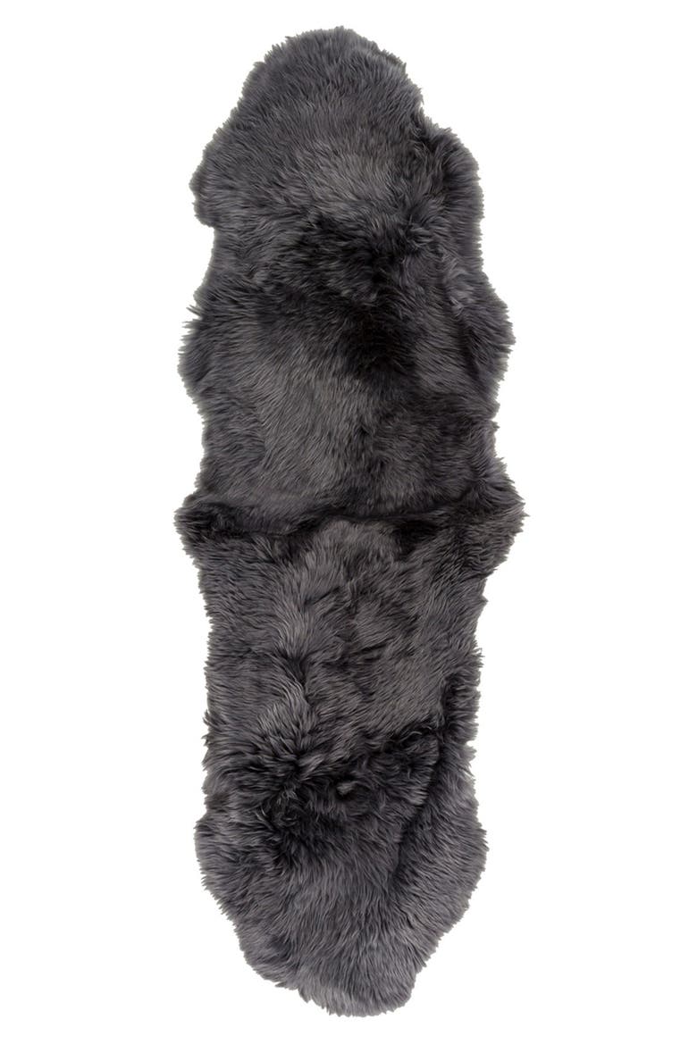 Genuine Shearling Rug, Alternate, color, GREY