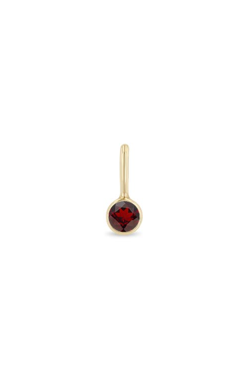 Zoë Chicco Bezel Set Garnet Charm