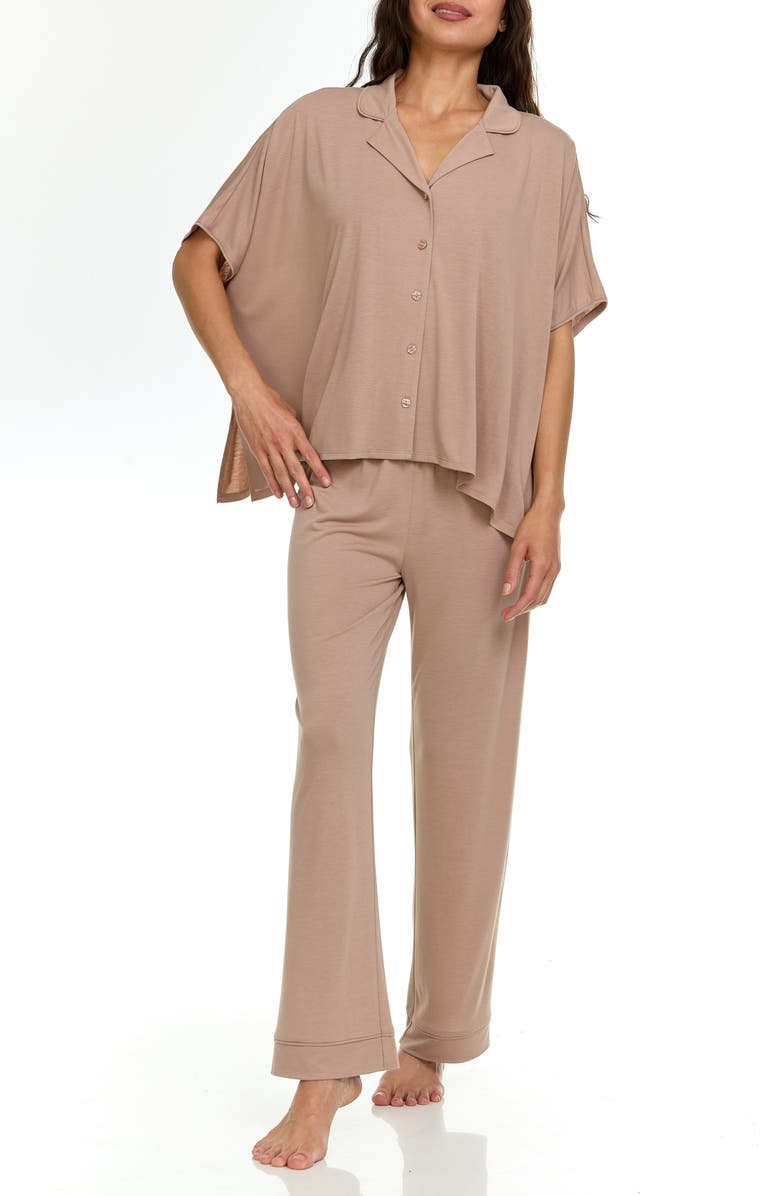 Flora Nikrooz Valeria Pajamas, Alternate, color, Oatmeal