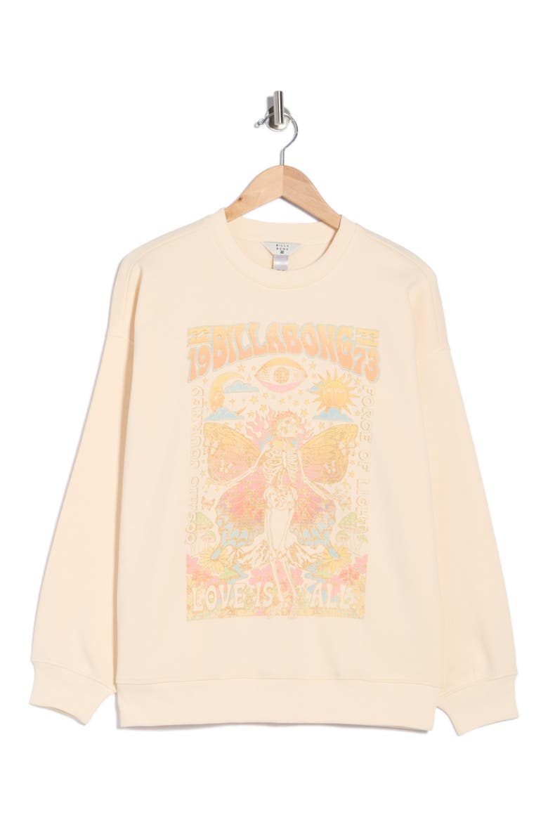 Boyfriend Crewneck Sweatshirt, Alternate, color, WHITE CAP