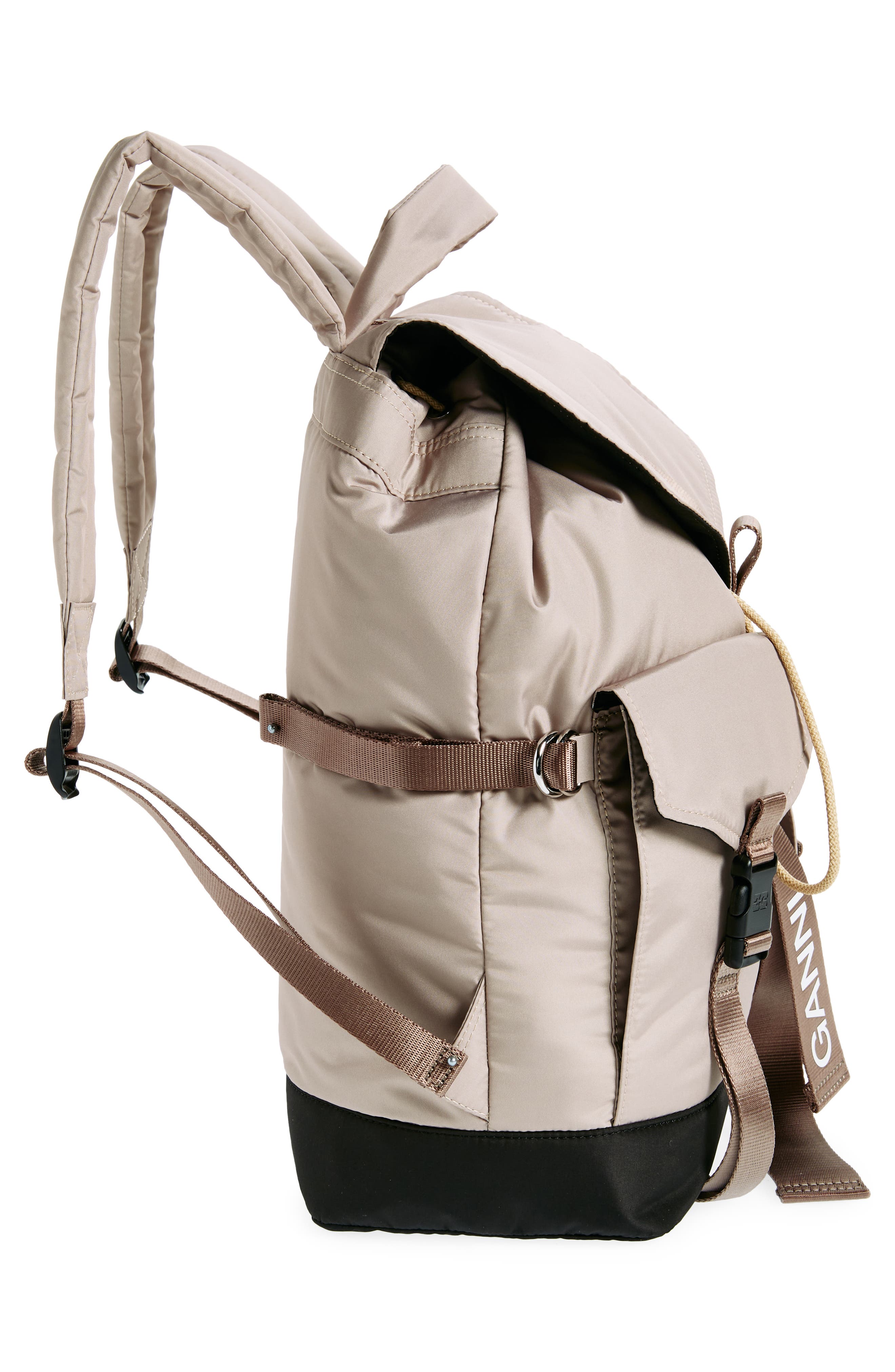 Ganni Recycled Polyester Tech Backpack, Alternate, color, 