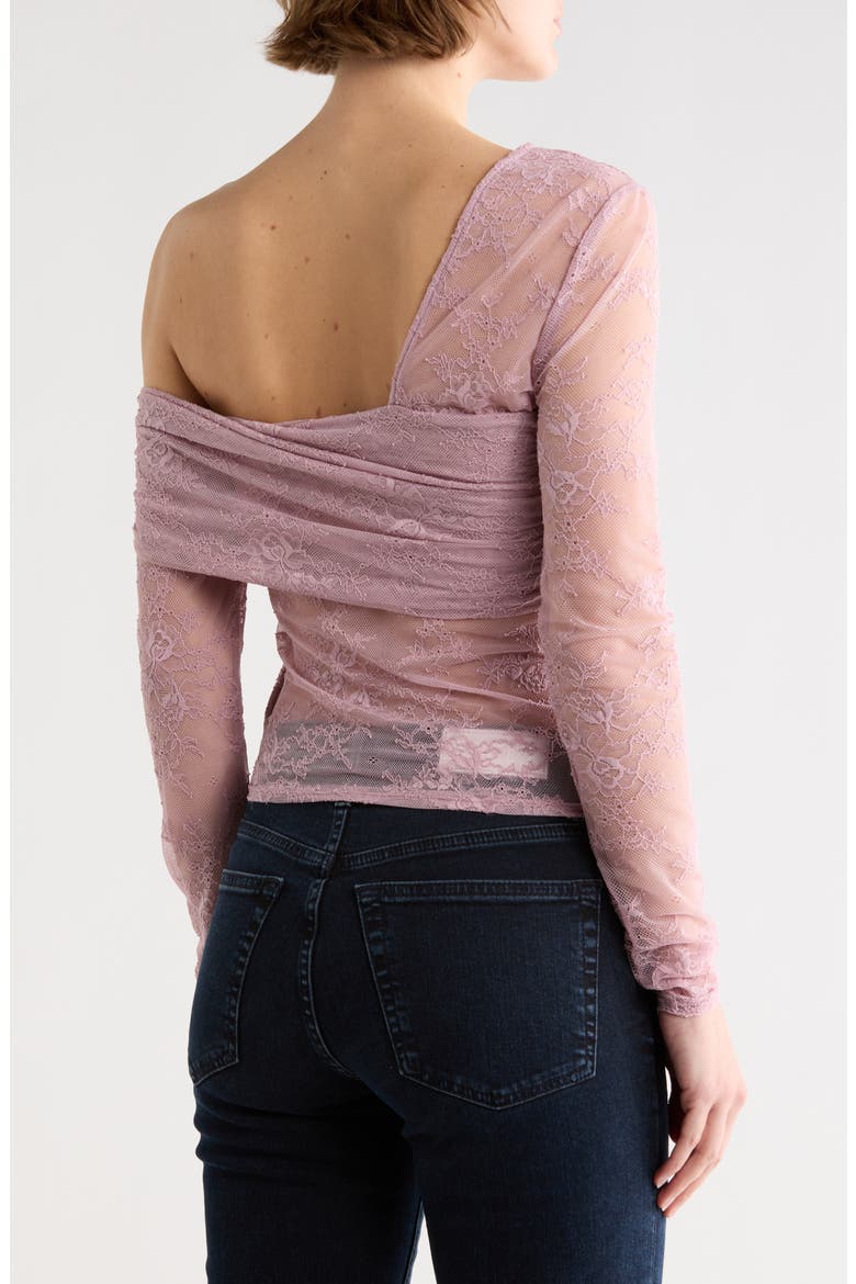 One Shoulder Lace Top, Alternate, color, MAUVE SHADOWS