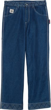 Bode Embroidered Denim Knolly Brook Trousers