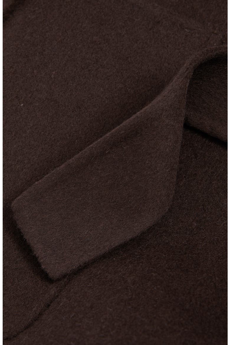 Lucia Belted Wool Blend Coat, Alternate, color, CHOCOLATE