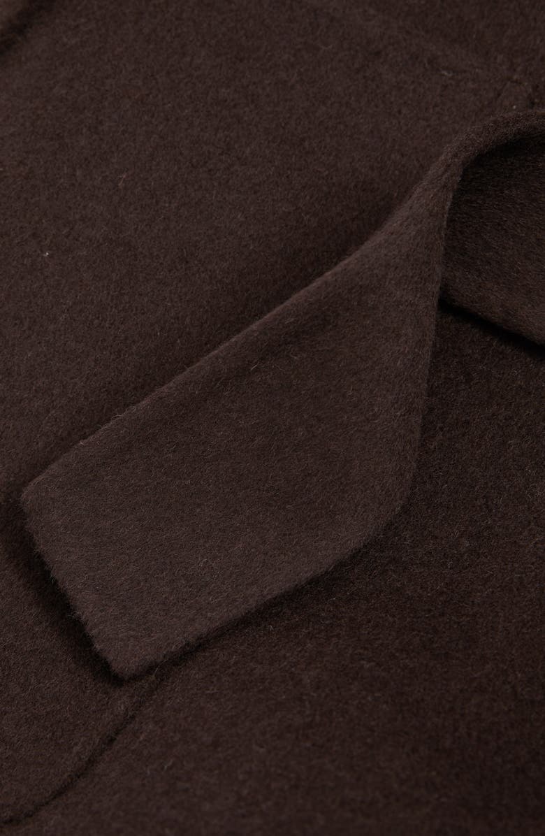 Reiss Lucia Belted Wool Blend Coat, Alternate, color, Chocolate