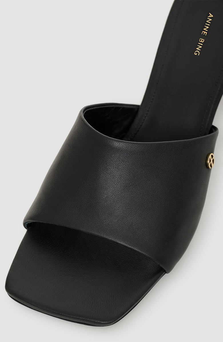 ANINE BING Jayden Mule Sandals, Alternate, color, Black