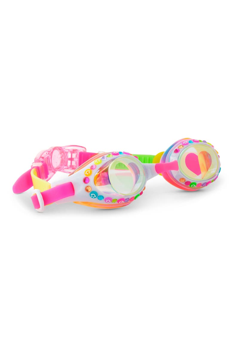 Kids' Smiley Heart Swim Goggles, Alternate, color, PINK