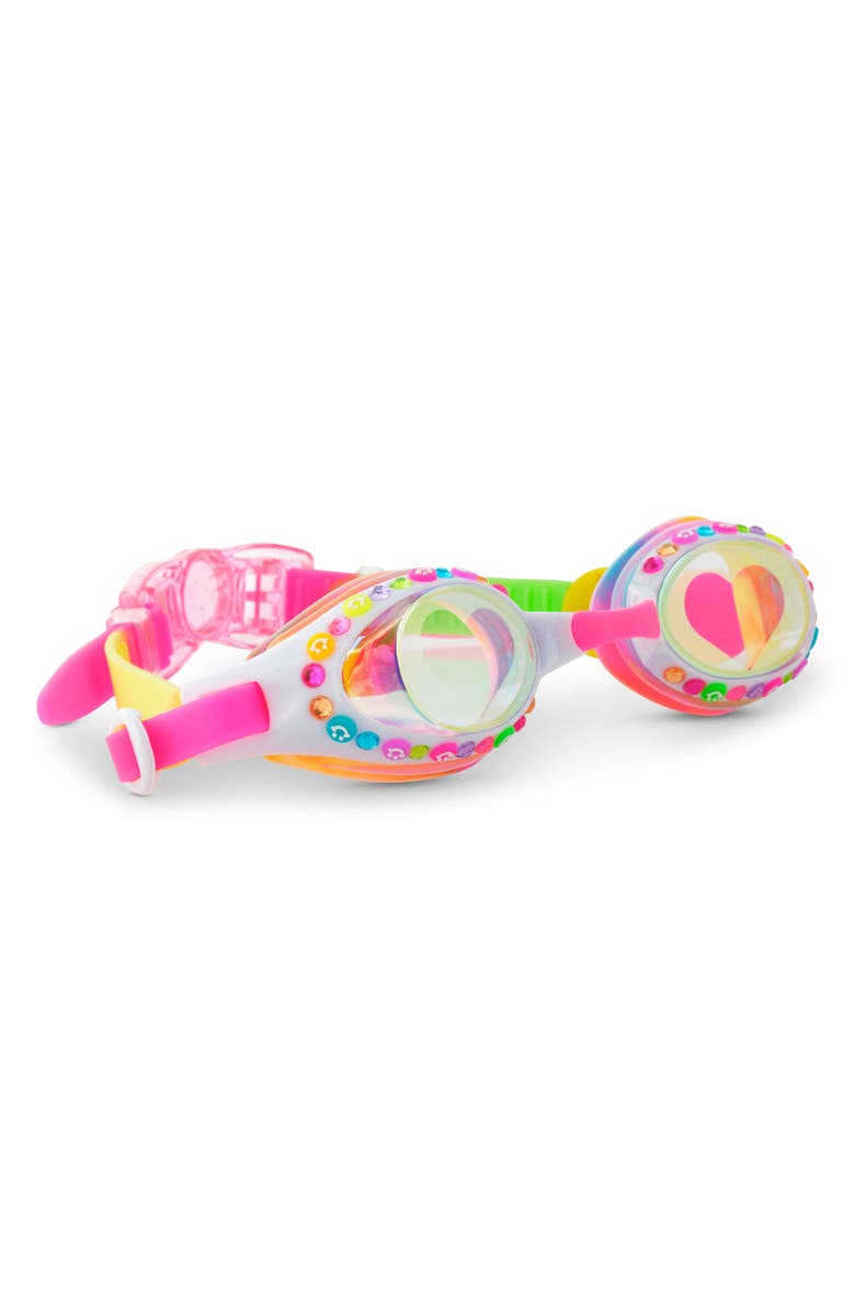 Bling2o Kids' Smiley Heart Swim Goggles, Alternate, color, Pink
