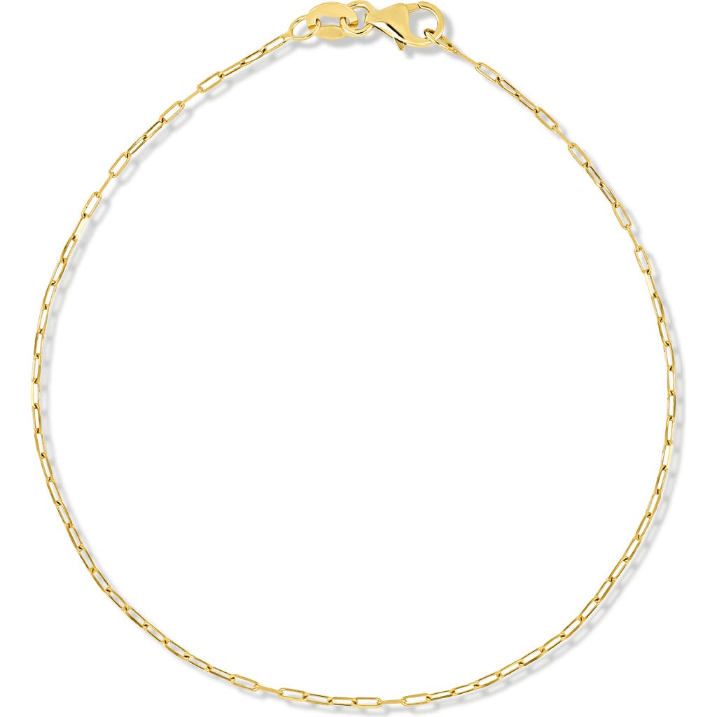 Bony Levy 14K Gold Paper Clip Chain Bracelet in 14K Yellow Gold at Nordstrom Rack, Size 7"