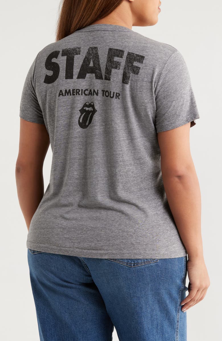 Lucky Brand Rolling Stones Graphic Boyfriend T-Shirt, Alternate, color, Medium Heather Grey