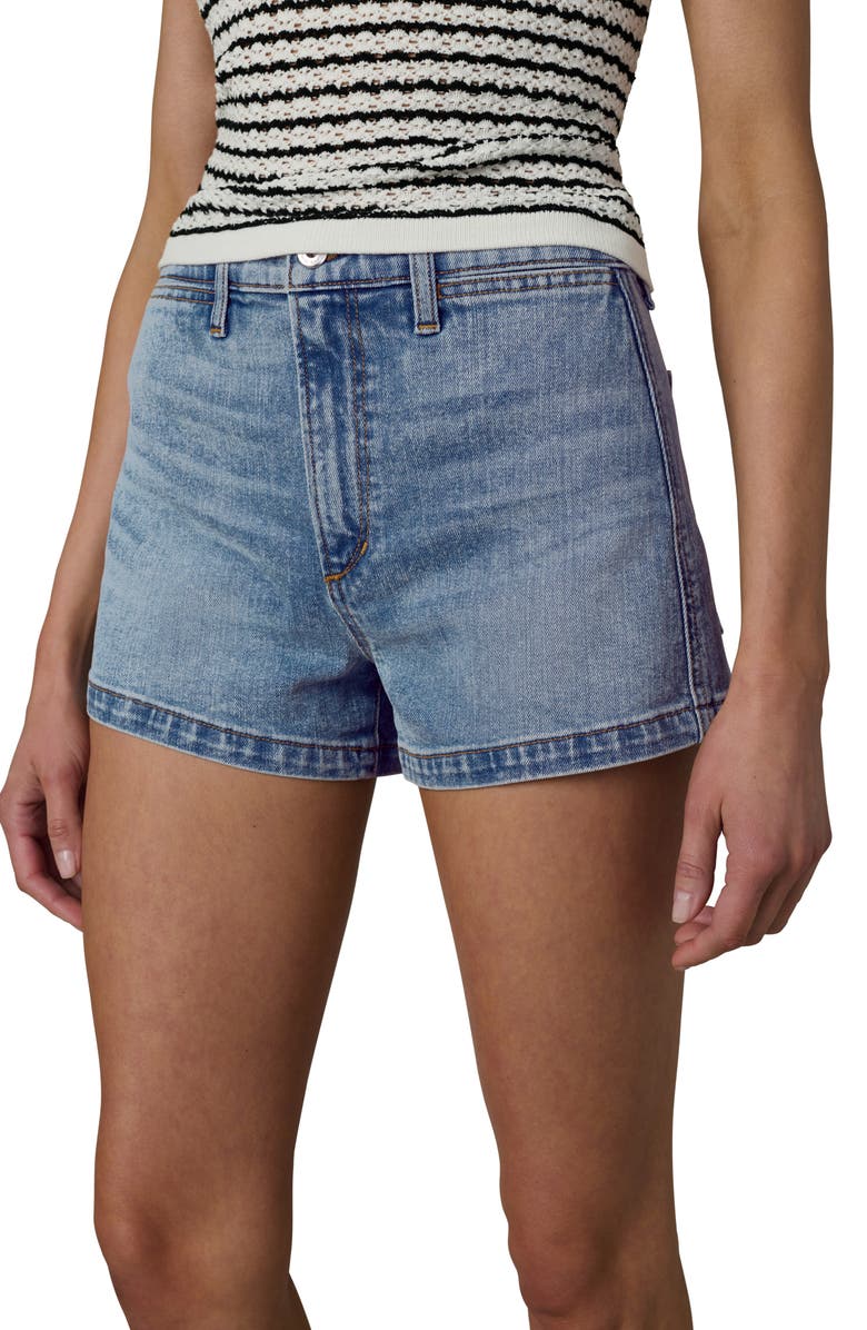 Joe's The A-Line Welt Pocket Denim Shorts, Alternate, color, Vernal