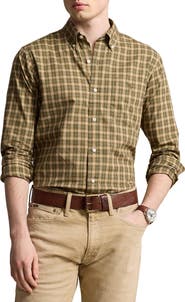 Polo Ralph Lauren Classic Fit Plaid Cotton Twill Button-Down Shirt