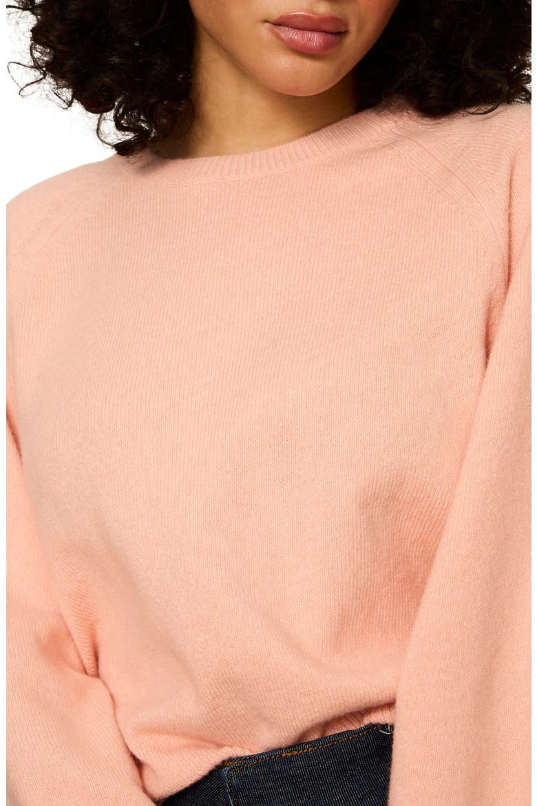Raglan Sleeve Sweater, Alternate, color, LIGHT PERSIMMON CORAL