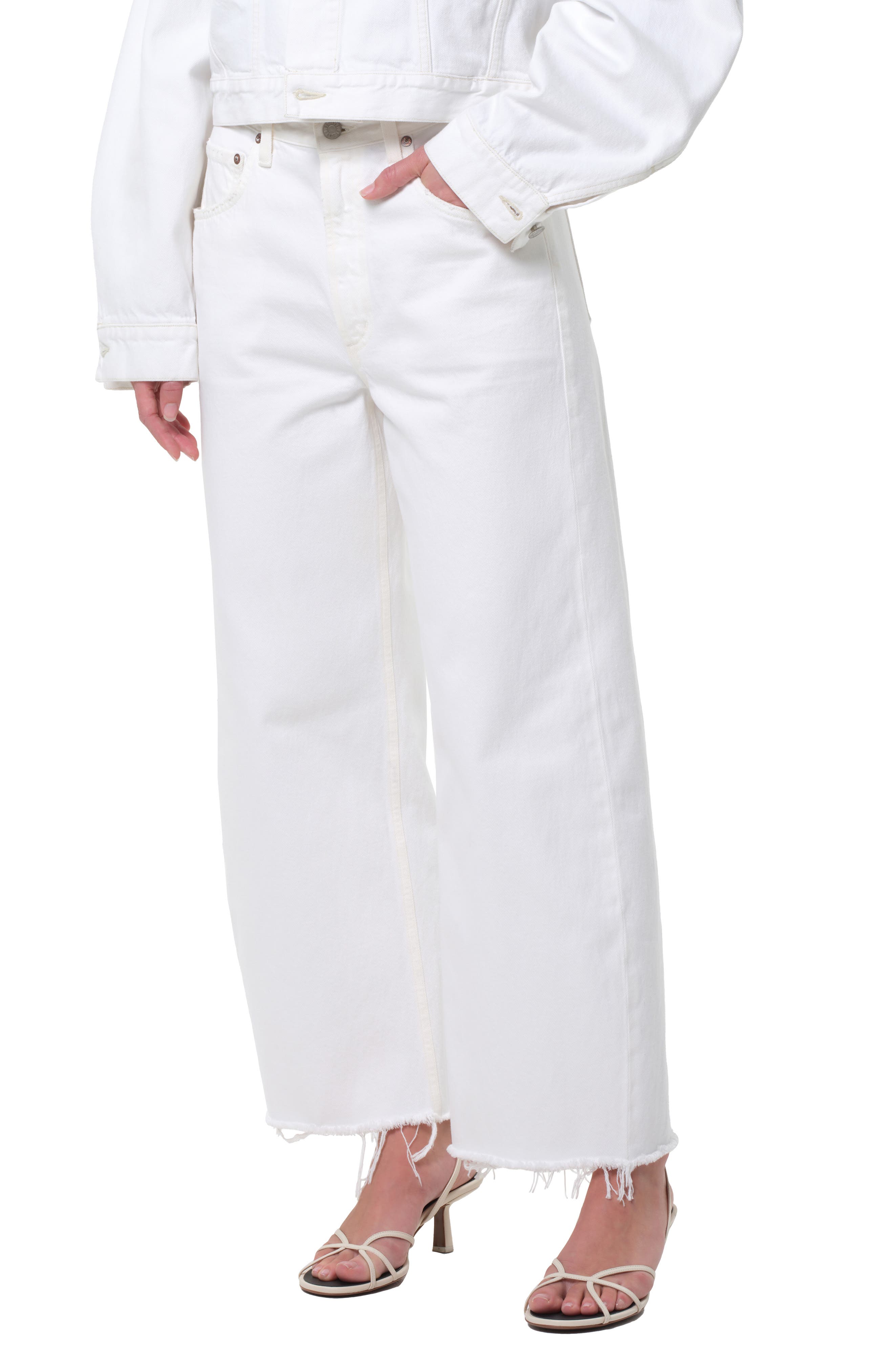 AGOLDE Low Curve Frayed Jeans