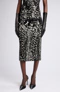 TOM FORD Lynx Jacquard Pencil Skirt