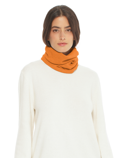 Pure Cashmere Knit Collar Infinity Scarf
