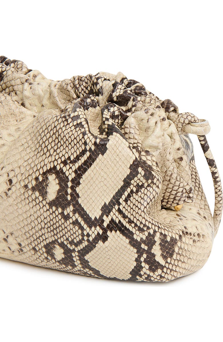 Mansur Gavriel Mini Cloud Snakeskin Embossed Leather Clutch, Alternate, color, Roccia