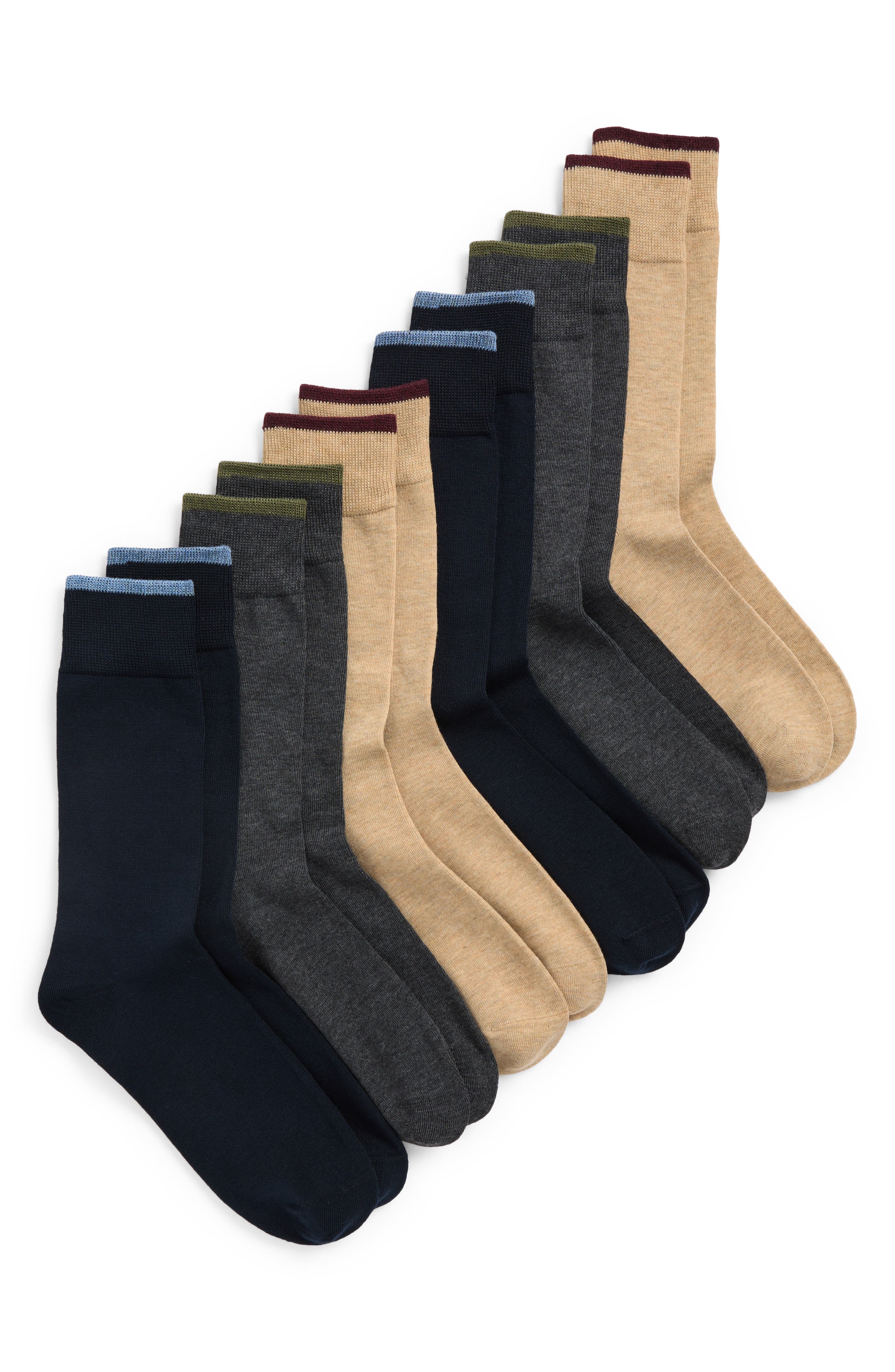 Assorted 6-Pack Crew Socks