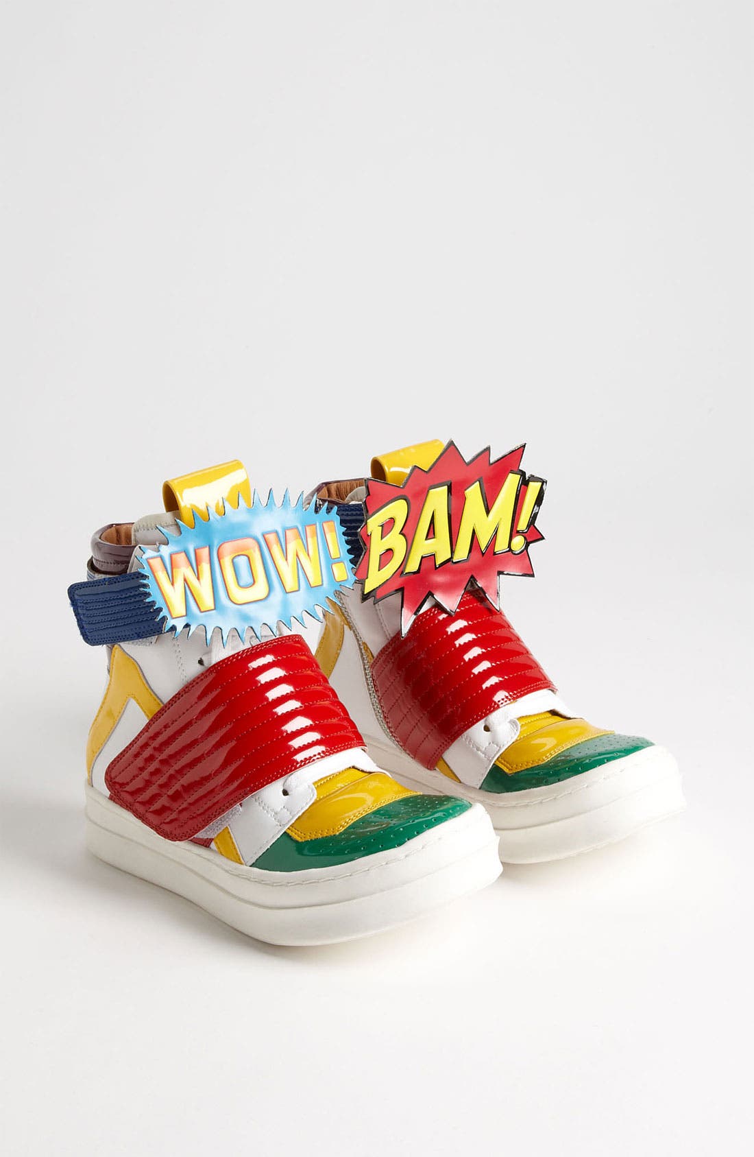 'BAM-WOW' Sneaker, Main, color, GREEN/ RED/ YELLOW/ WHITE